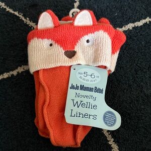 JoJo Maman Bebe Fox Novelty Wellie Liners